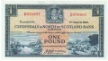 Clydesdale And North Of Scotland Bank Ltd 1 Pounds,  1.11.1950